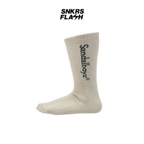 SANDALBOYZ SOCKS HORIZONTAL LOGO OLIVE GREEN - 21SRSKSFG