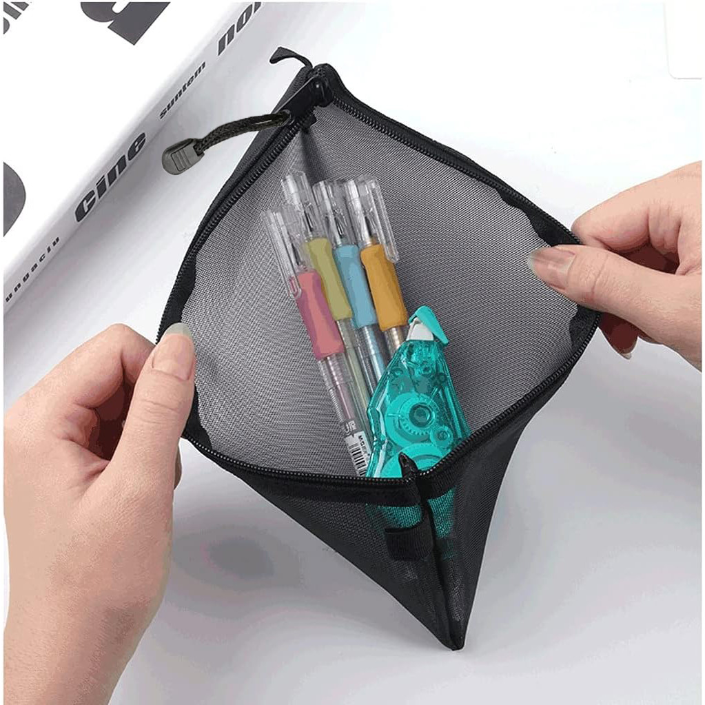 

ZANZAN Tempat Pensil Jaring Mesh Pencil Case Zipper Storage - Z20