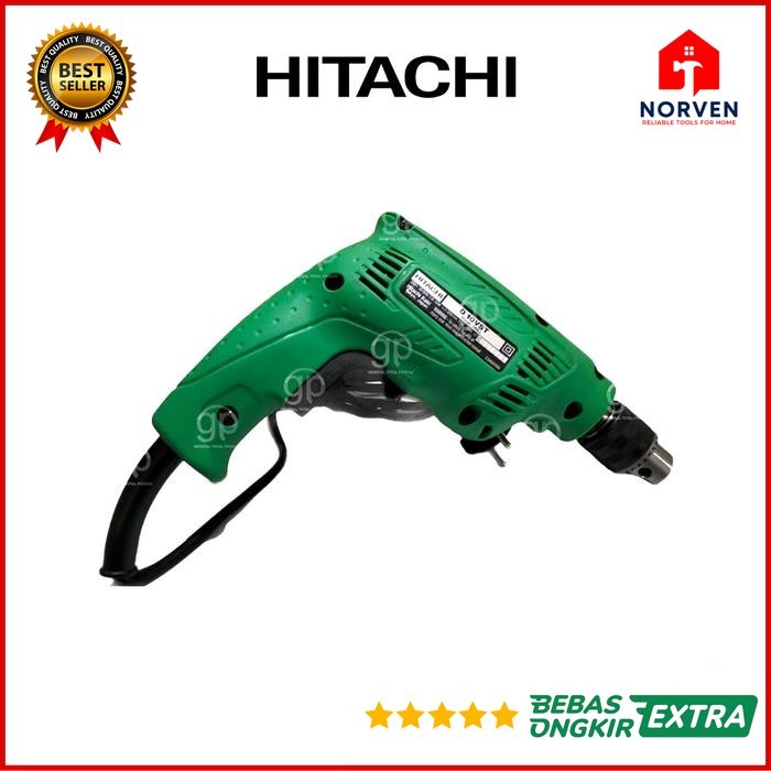 MESIN BOR TANGAN HITACHI 10MM D10VST ELCTRIC DRILL HITACHI 10MM D 10VST