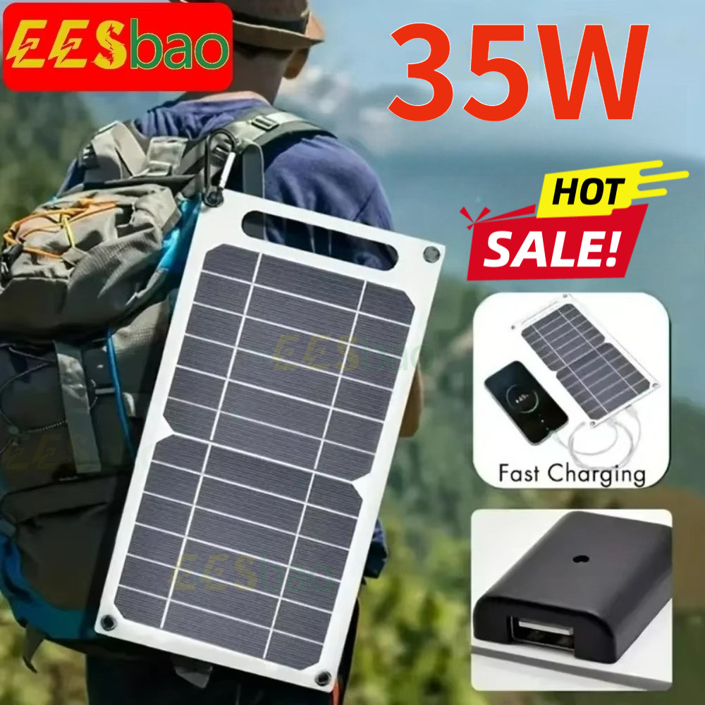 35W 5V USB Sunpower Portable Solar Panel Solar Plate Safe Stabilize Charger ForPower Bank Phone
