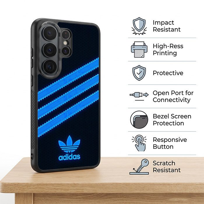 Case Casing Samsung S26 S25 S24 S23 S22 S21 S20 FE Ultra Plus Edge Adidas Cyber Pulse AH0715 Custom 