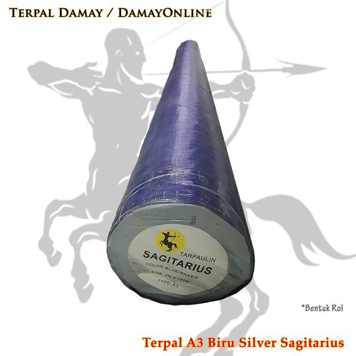 TERPAL ROL A3 BIRU SILVER KOREA SAGITARIUS ( HARGA / ROL )