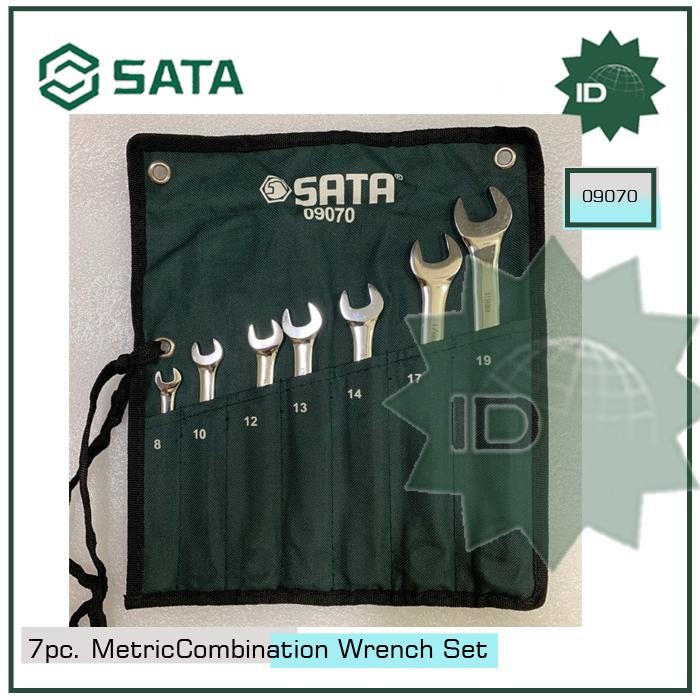 KUNCI RING PAS SET 09070 7PC COMBINATION WRENCH SET (METRIC) SATA