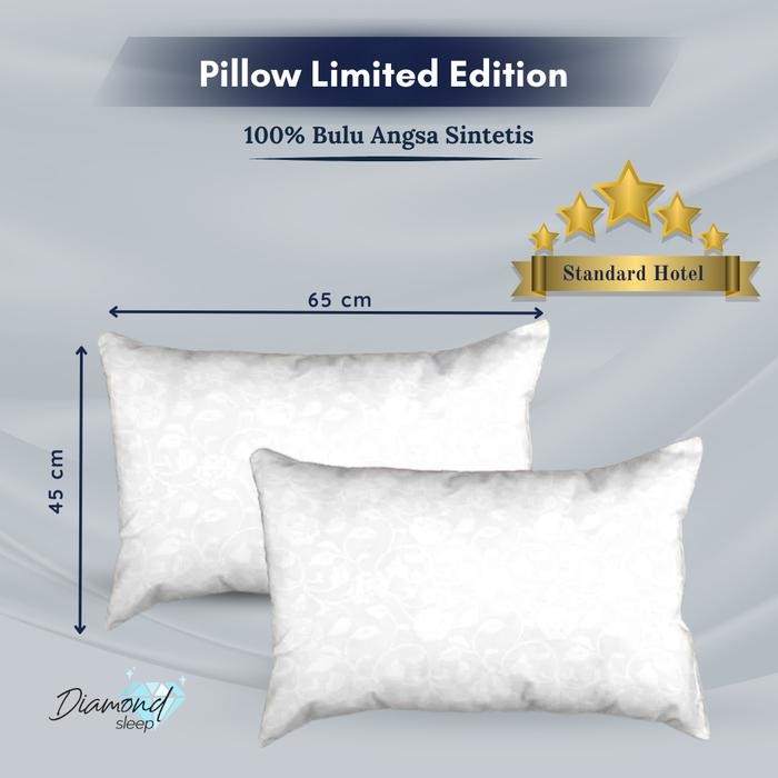 PREMIUM Bantal Hotel Diamond Emboss Bulu Angsa Sintetis 