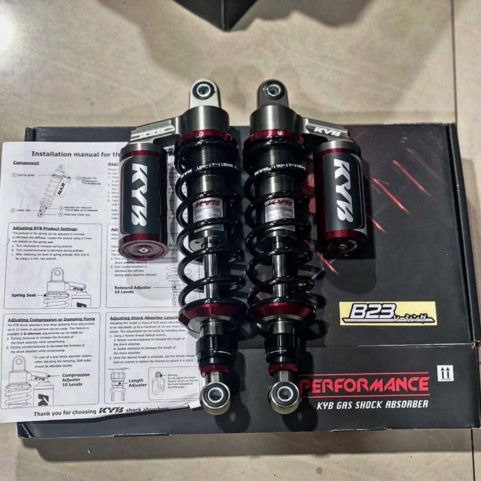 shock kyb elite rx king tiger gl pro 330mm double klik original kyb japan quality shock rebound