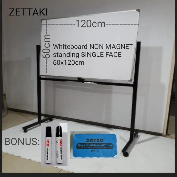 

Papan Tulis Whiteboard NON MAGNET STANDING SINGLE FACE 60x120cm