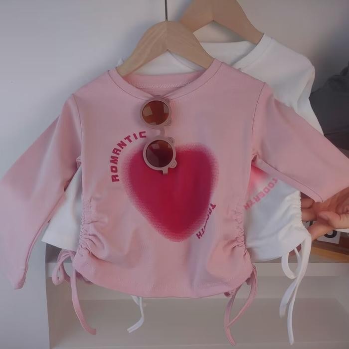 Pilihan- Baju Anak Perempuan Lengan Panjang Romantic Love Velvet Lembut Tebal