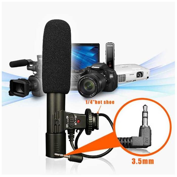 Rajawali Microphone Mic-01 For Canon, Nikon Dslr, Sony Handycam