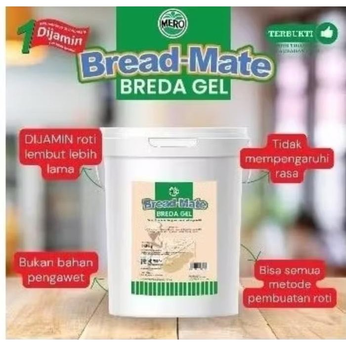 

BREDA GEL BREADMATE GEL MERO PELEMBUT ROTI KEMASAN 10 KG