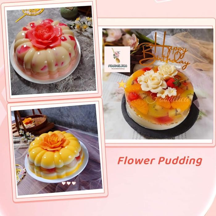 

Puding Bunga Mawar Rose pudding series Flower bouquet pudding