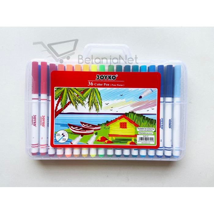 

Bisa Gosend! Spidol Warna Color Pen Joyko Clp-17 36 Warna Washable Bisa Dicuci Mewarnai