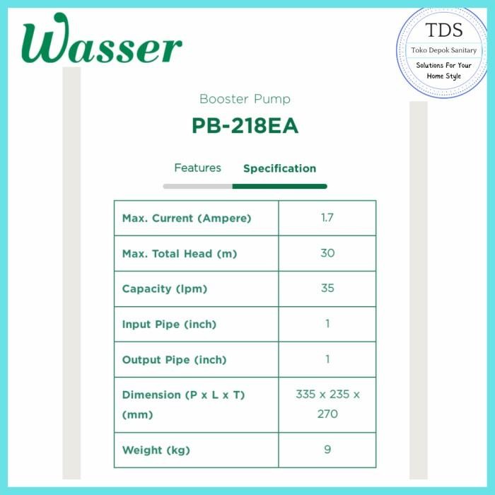 POMPA DORONG BOOSTER WASSER PB218EA PB 218 EA / BOOSTER WASSER