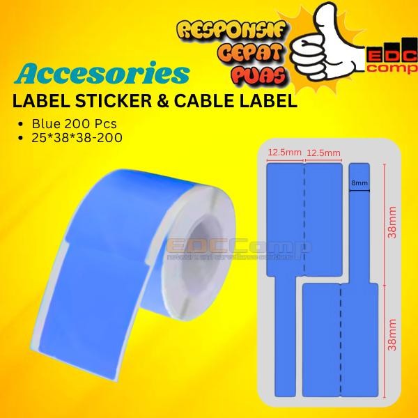 STIKER LABEL KABEL JARINGAN/LAN/FIBER OPTIC/LISTRIK ANTI AIR CABLE LABEL STICKER