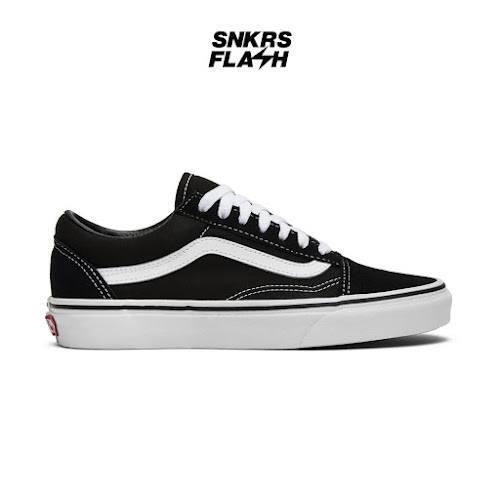 VANS Old Skool Black White Sepatu Sneakers Unisex - VN000D3HY28 - Size 44.5