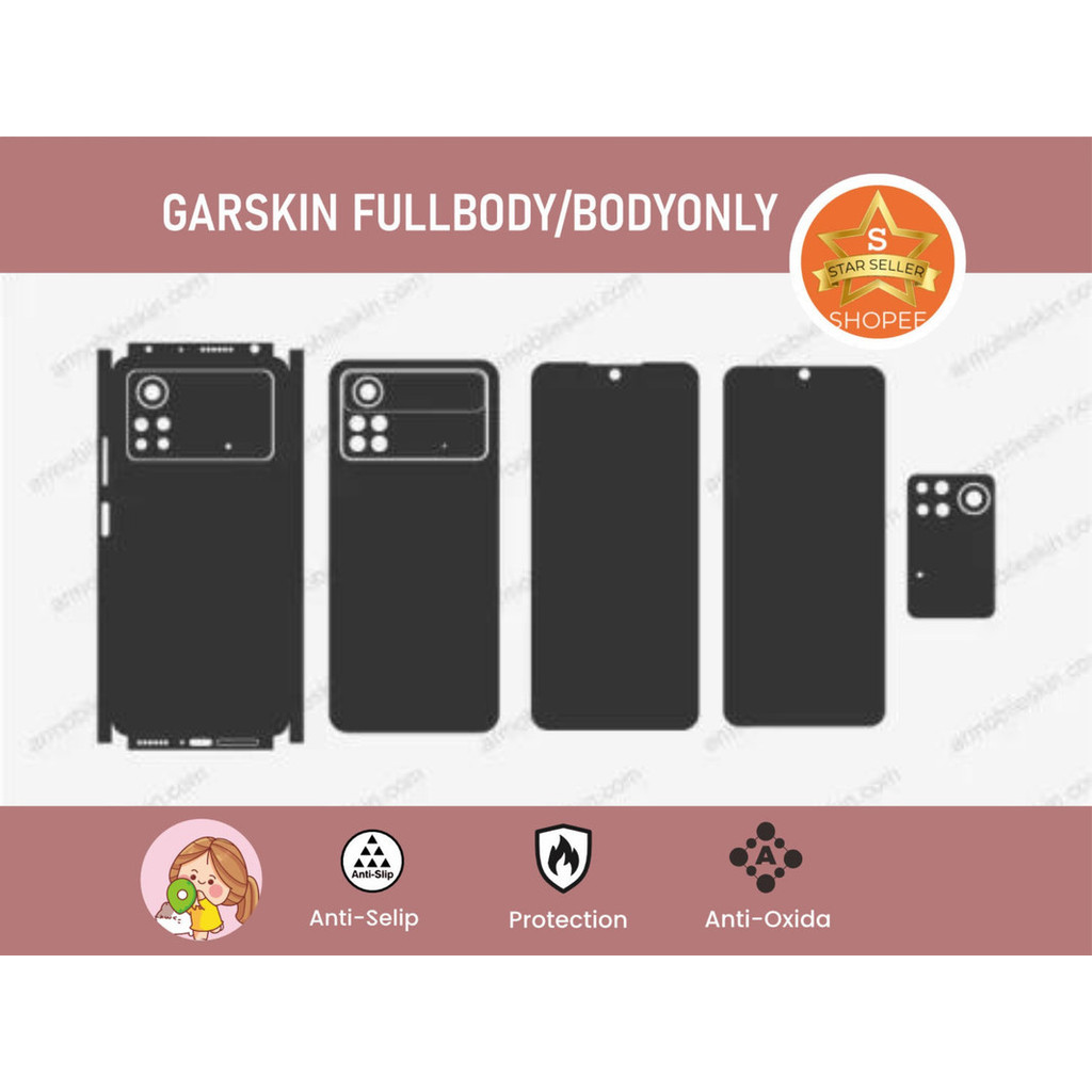 Custom Garskin Poco X4 Pro 5G AntiGores Case Full Body/Body Only Bisa COD