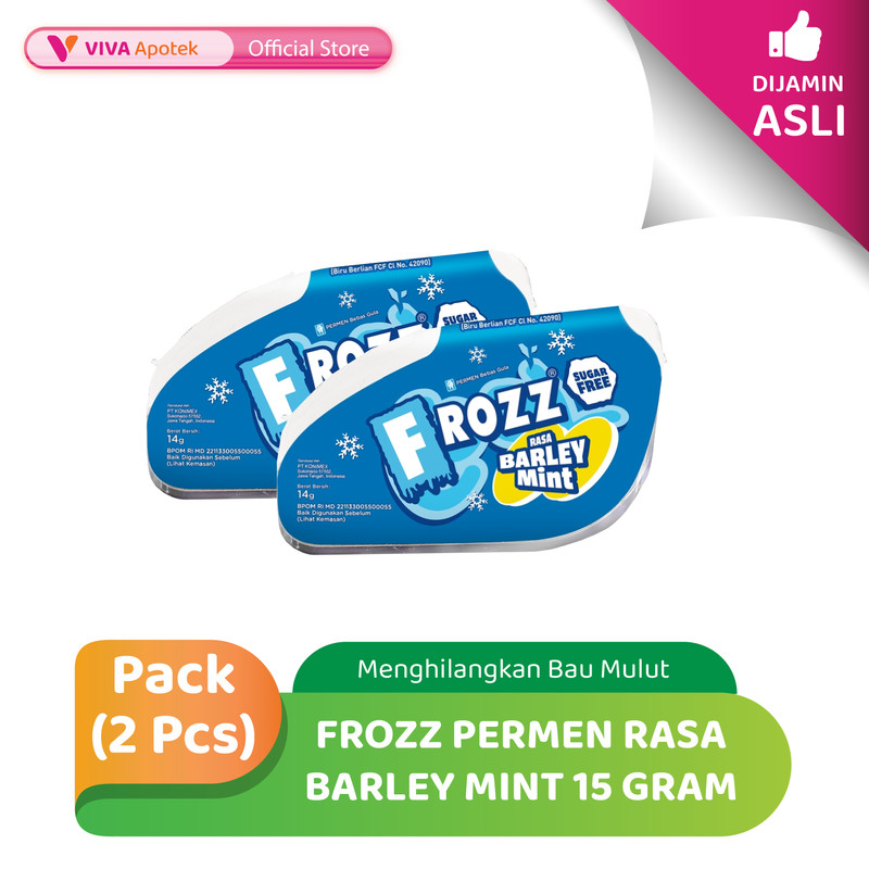 

[PAKET HEMAT] Frozz Permen Rasa Barley Mint 15 gram untuk Menghilangkan Bau Mulut (Pack - 2 Pcs)