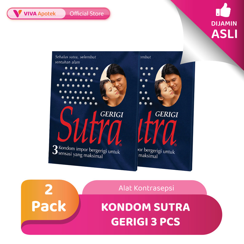 [PAKET HEMAT] Kondom Sutra Gerigi 3 Pcs untuk Alat Kontrasepsi (2 Pack)