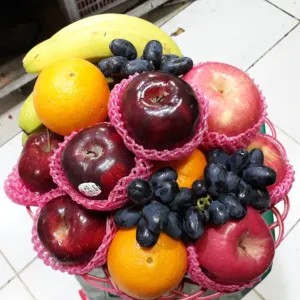 

Imlek parsel buah keranjang bulat 1per pack