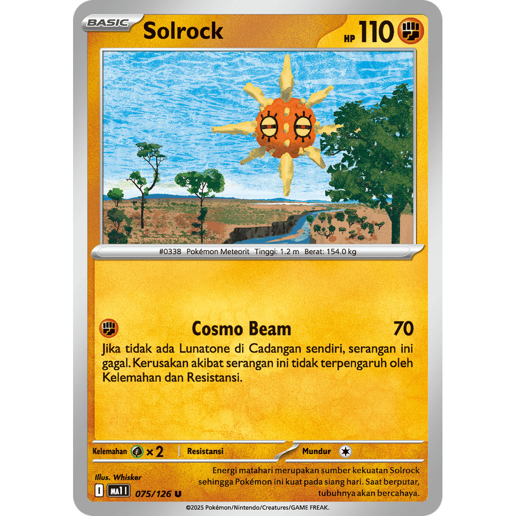 Solrock U ma1 075/126 - Evolusi Mega - POKEMON TCG INDONESIA