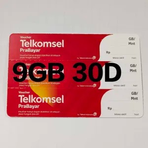 Voucher Data Telkomsel 9GB 30 Hari