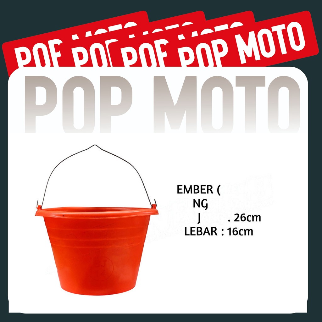 Ember Cor Kecil Orange Anti Pecah Semen / Ember Tukang / Ember Serbaguna