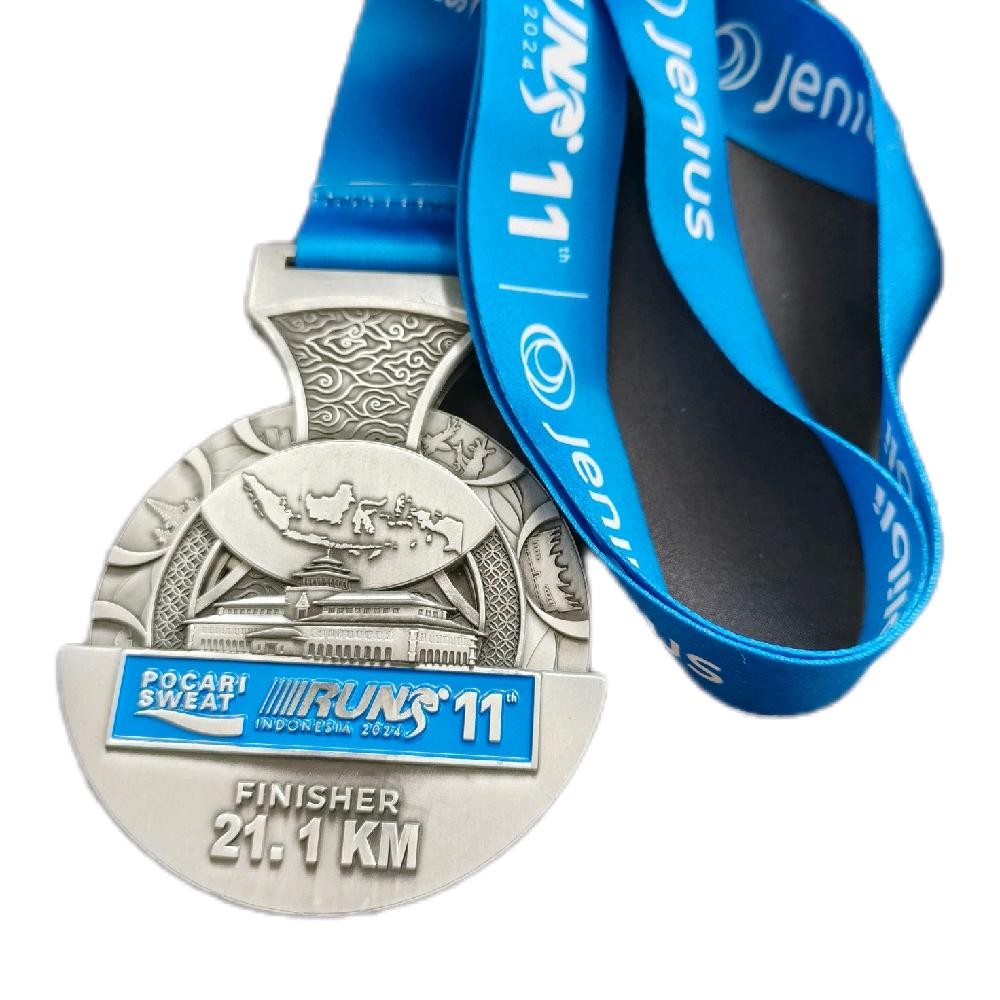 Medali Finisher Event Lari Running 2024 - Medali Lari HM half marathon 21.1 Event Running - Medal La