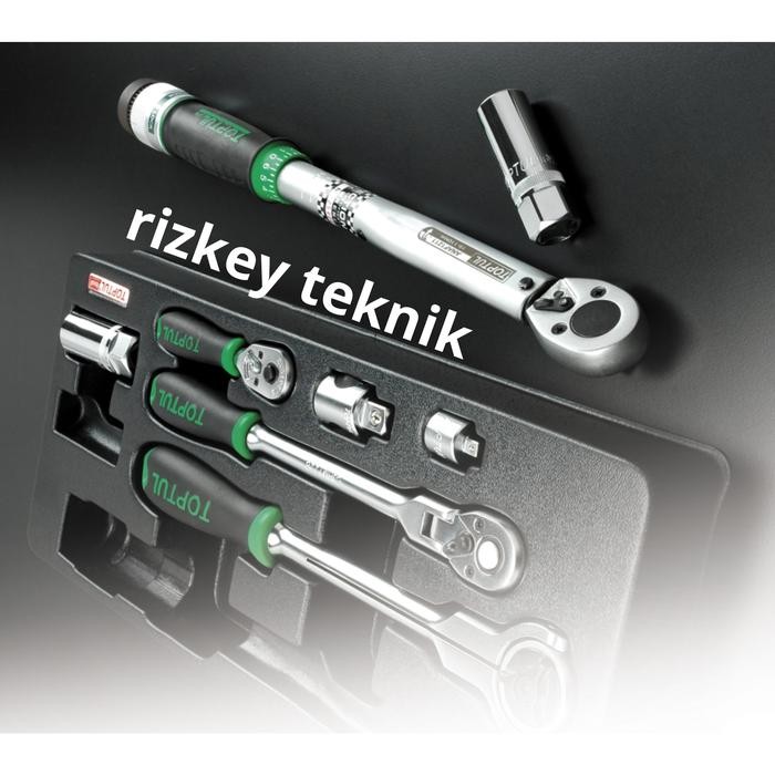 TOPTUL GCAT 0803 torque wrench, adaptor & ratchet handle set