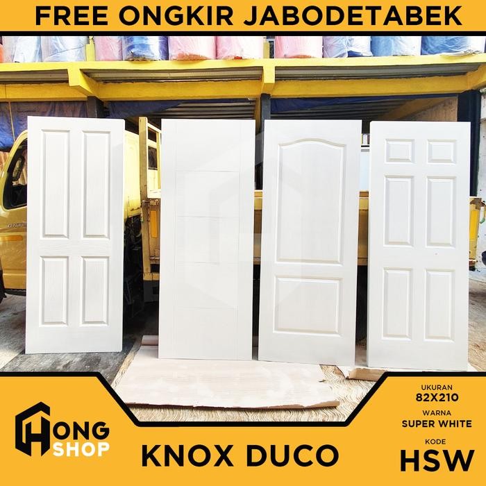 PREMIUM Pintu Geser / Sliding KNOX HDF Duco Finish 82x210 SET (Rel + Handle + Kunci)