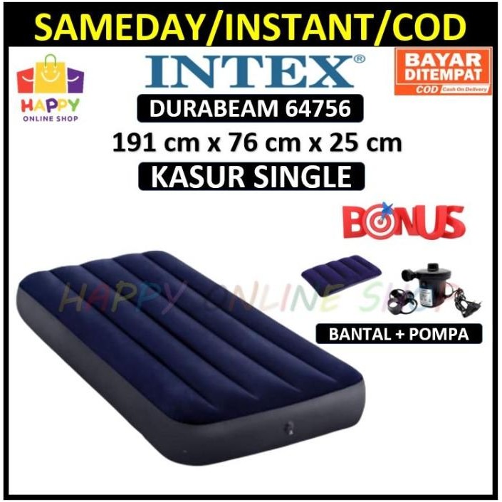 PREMIUM INTEX KASUR ANGIN - KASUR INTEX DURABEAM REST RAISED AIRBED (HEMAT)