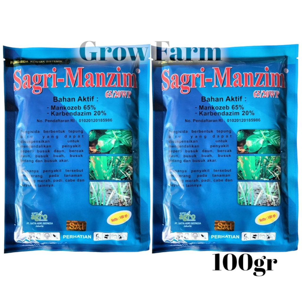 Fungisida Sagri-Manzim 65/20 WP 100 Gr Sagri Manzim