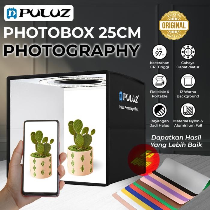PULUZ Foto Photo Light Box 25cm 96 LED Photobox FotoBox Mini Studio Portable