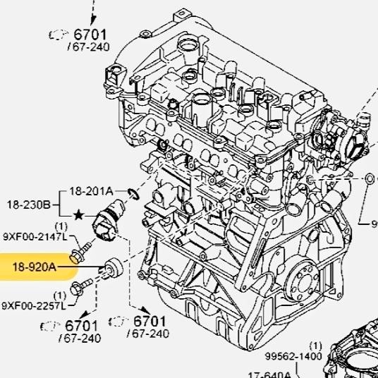 PE0118921 SENSOR KNOCK MAZDA 2 3 6 CX3 CX5 BIANTE SKYACTIV
