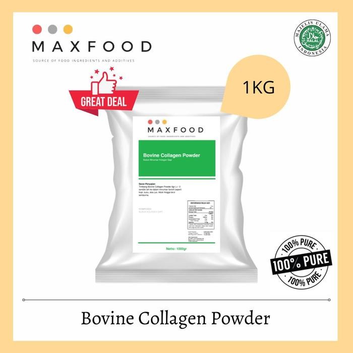 

Tersedia Maxfood Bubuk Collagen Sapi 1Kg Hydrolized Bovine Collagen Minuman Sehat