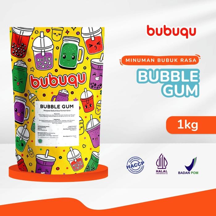 

Tersedia Bubuqu Powder Drink Bubble Gum 1Kg - Bubuk Minuman Permen Karet Shopee