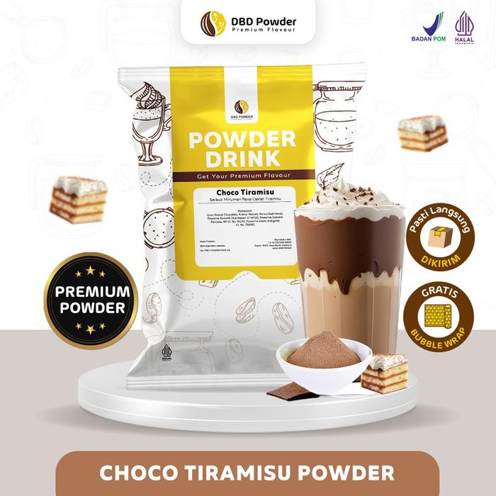 

Tersedia Bubuk Minuman Choco Tiramisu 1 Kg - DBD Powder Premium