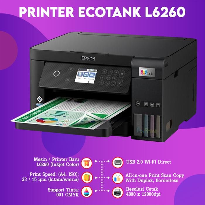 Printer Epson L4260 L4150 Multifunction WiFi Tinta Original 001