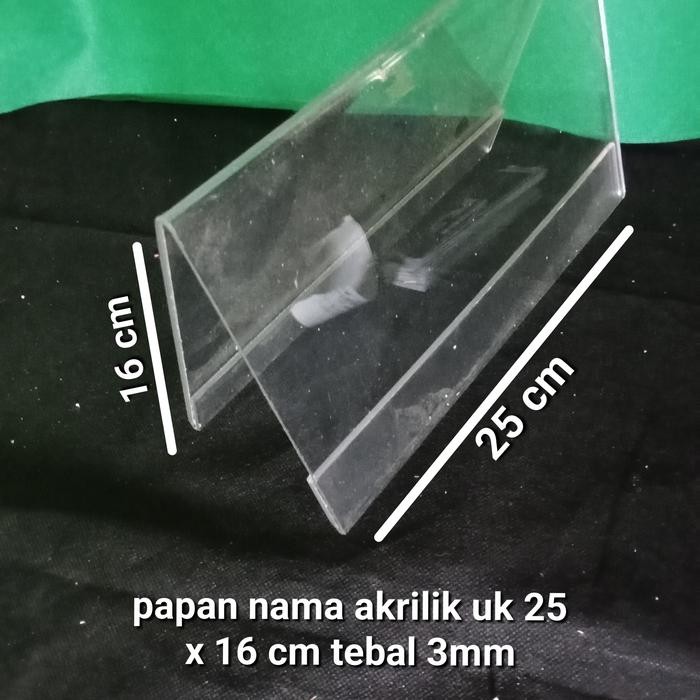 

Terlaris! Akrilik Papan Nama Uk 25 X 16 Cm 2Sisi Tebal 3 Mm