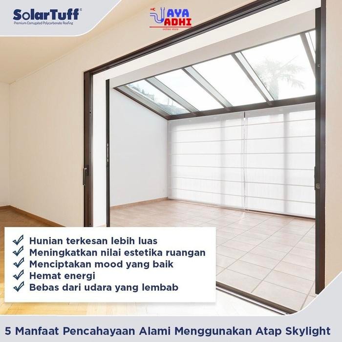 Silahkan Order] Solartuff Solid 3mm CLEAR POLOS / Atap Flat Datar Anti UV Bening Kanopi Transparan