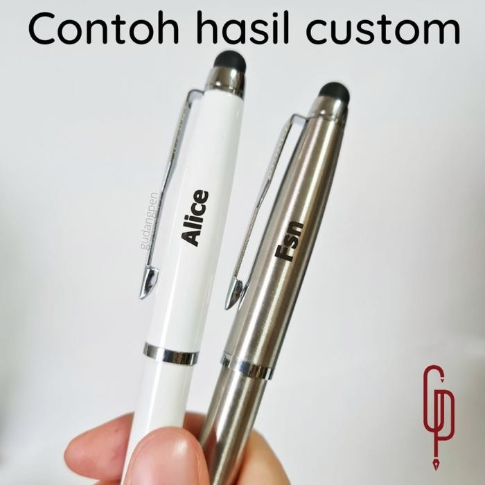 Custom Nama + Pulpen 2 in 1 Stylus Model Parker Sonet Stylus