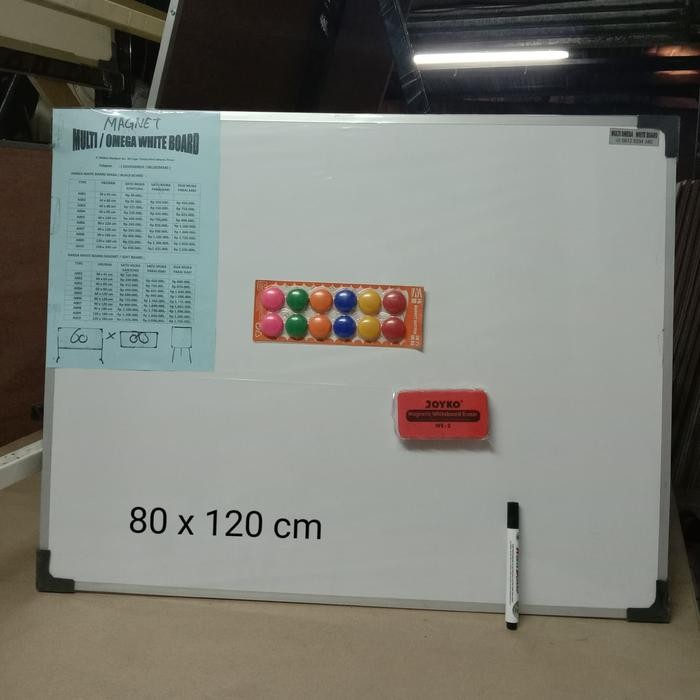 

whiteboard magnetik gantung 80 x 120 cm