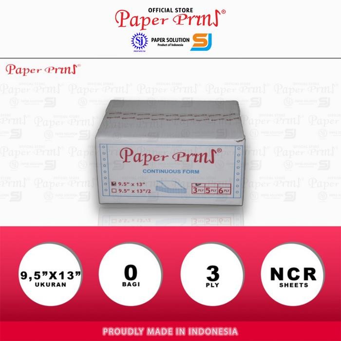 

Paperpryns Kertas Continuous Form 3Ply Ncr Folio 9,5" X 13