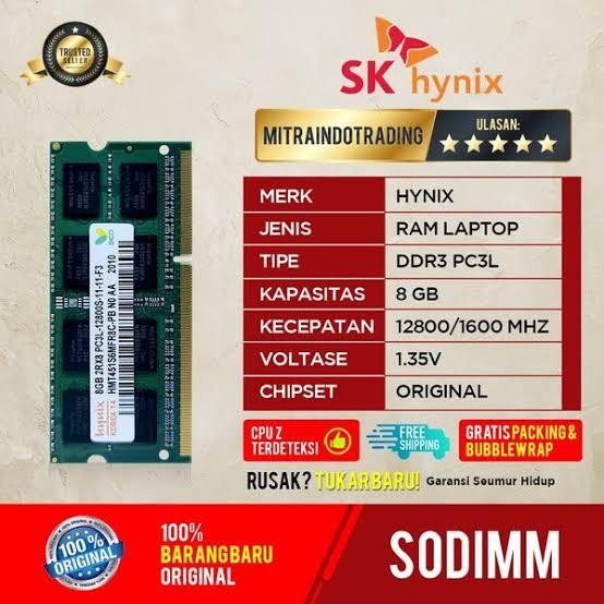 RAM LAPTOP SODIM 8 GB DDR3L