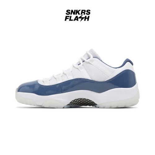 NIKE Air Jordan 11 Retro Low White Diffused Blue Sepatu Sneakers Pria - FV5104104 - Size 42