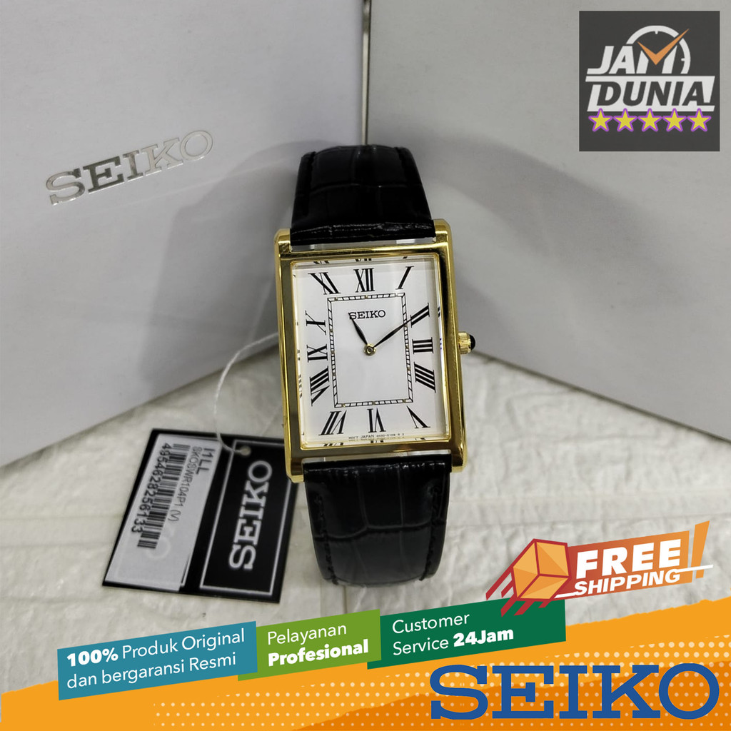 JAM TANGAN PRIA SEIKO ORIGINAL SEIKO SWR104P1 SEIKO SWR104 JAM PRIA SEIKO BLACK LEATHER WITH RING GO