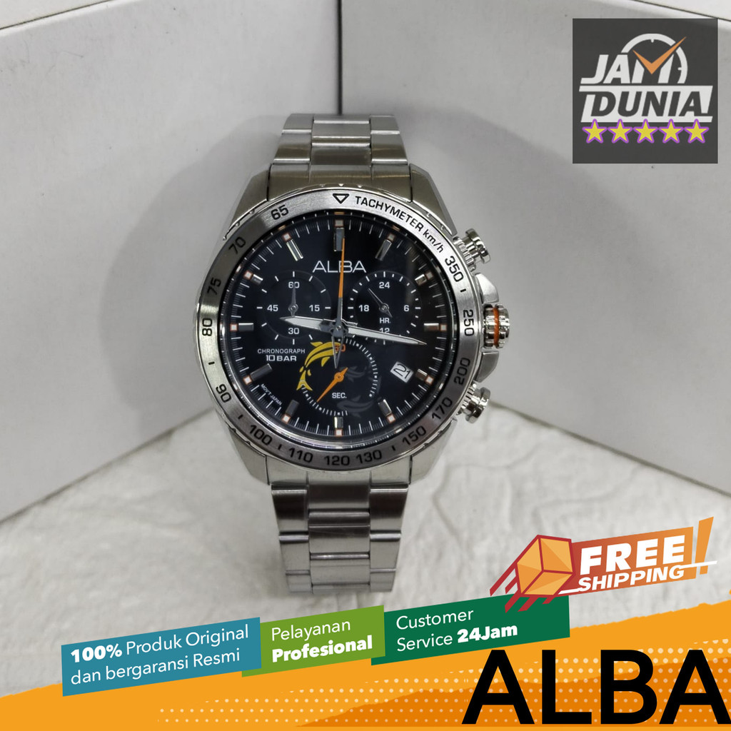 JAM TANGAN PRIA ALBA ORIGINAL ALBA SIGNA CHRONOGRAPH JAM ALBA STAINLESS STEEL ALBA AX7017 AX70 ALBA 
