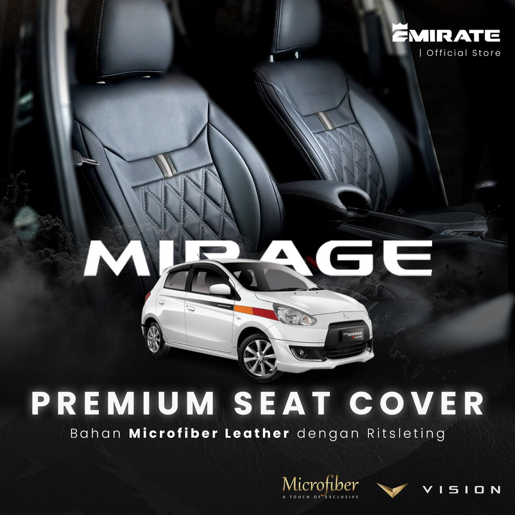 Sarung Jok Mobil Mitsubishi Mirage Semi Kulit / Cover Jok Mobil Mitsubishi Mirage Tahan Air dan Debu