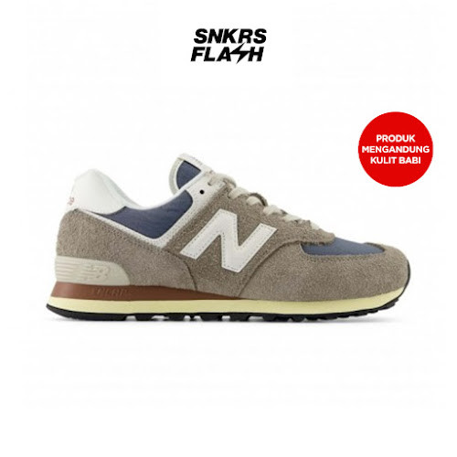 NEW BALANCE 574 Arid Stone Sea Salt Sepatu Sneakers Pria - U574WGN - Size 45