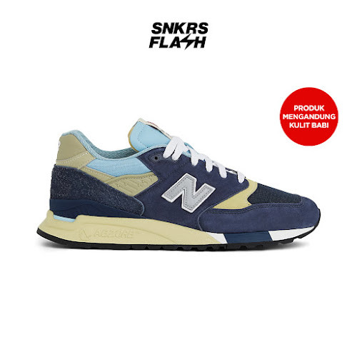 NEW BALANCE Made In Usa 998 Navy Chrome Blue Sepatu Sneakers Unisex - U998CB - Size 44