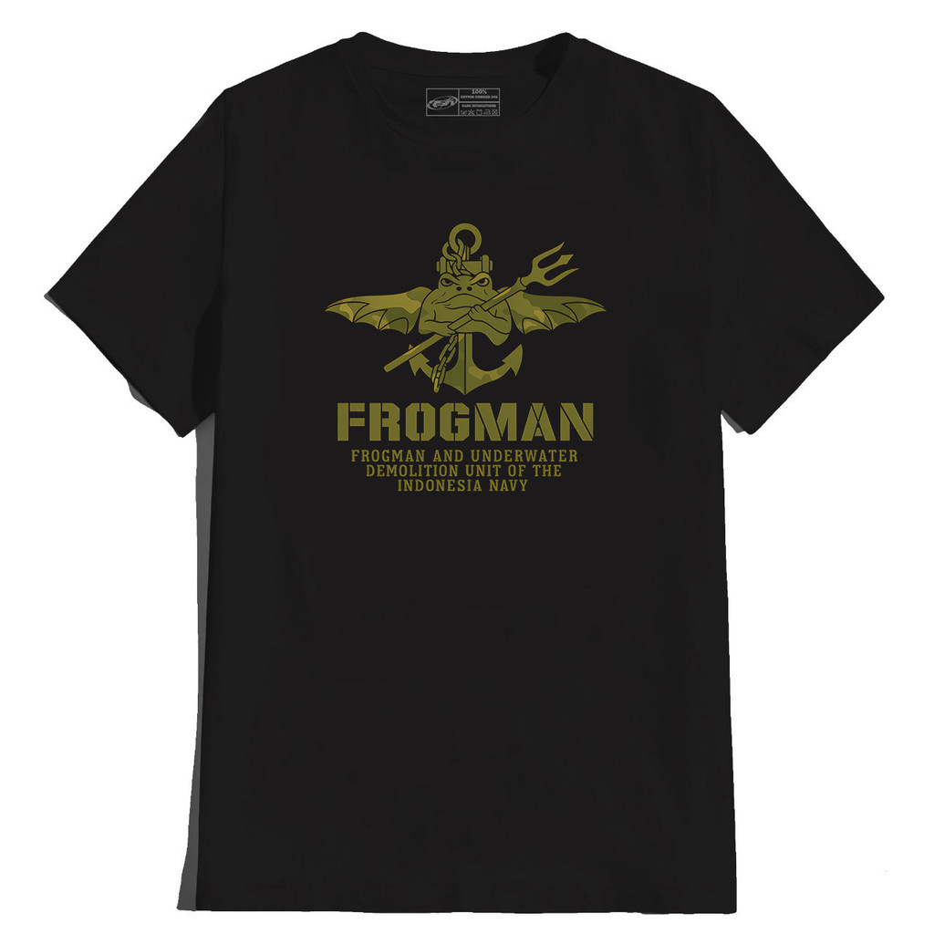 RSA Kaos Tactical Frogman - Baju Taktikal Pria Army Combed 24s - TNI Polisi Brimob