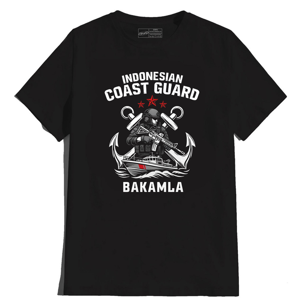 RSA Kaos Tactical Indonesia Coast Guard - Baju Taktikal Pria Army Combed 24s - TNI Polisi Brimob